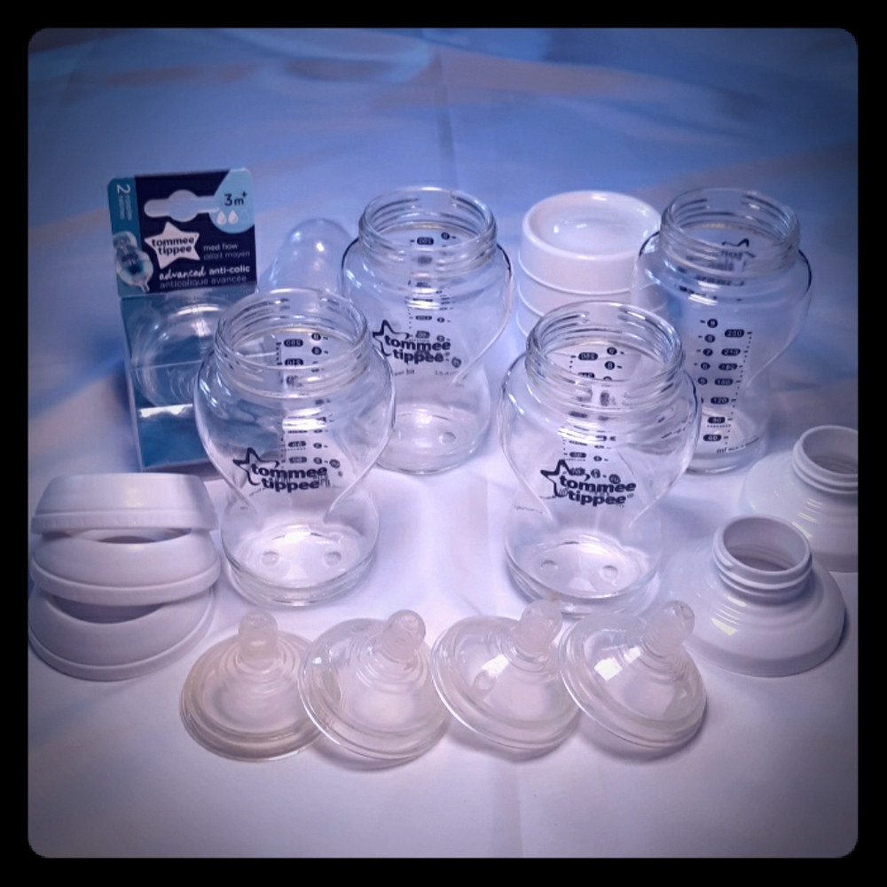 Glass Tommee Tippee 9 Oz. Baby Bottles Set of 4